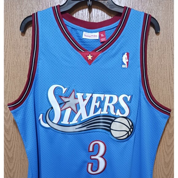 Other - Allen Iverson (Mitch/Ness)-(76ers)-(Jersey)-(Blue)-(Good Cond.)-(Size:XL)-$100